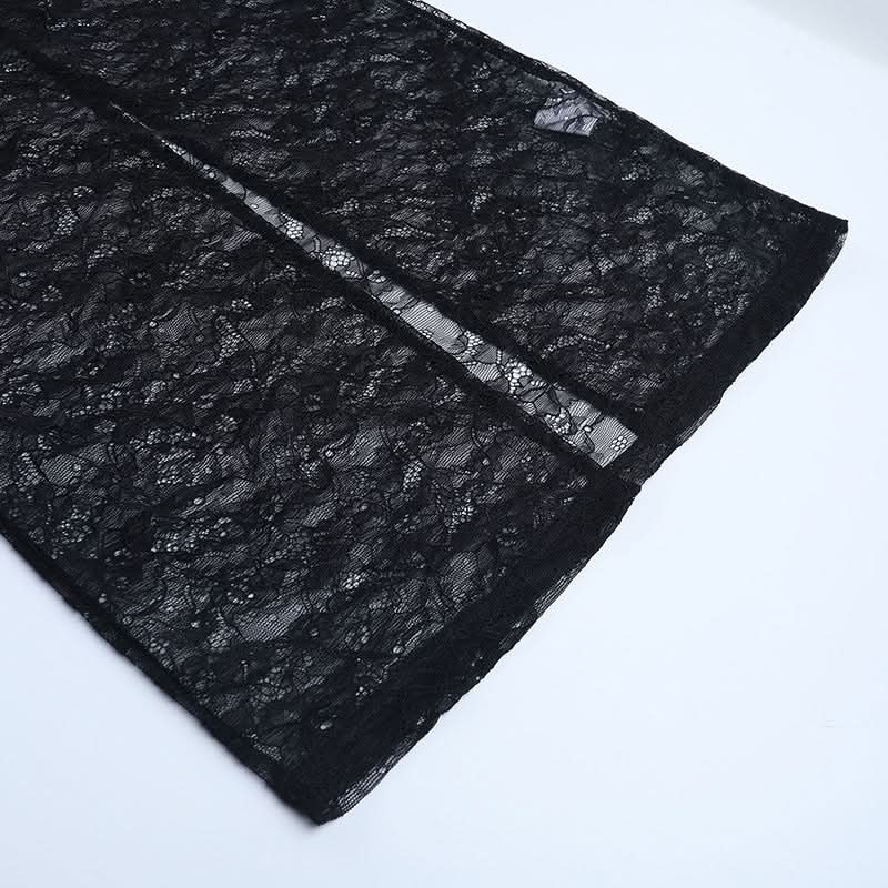 Dare to Dazzle: Black Lace Sheer Maxi Dress - Cami Style for Fall & Holiday Glamour