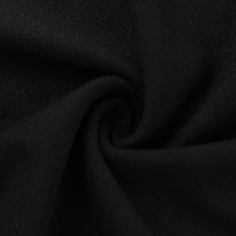 Vampire Chic High-Slit Midi Dress - Gothic Lace Cutout for Spooky Season Style