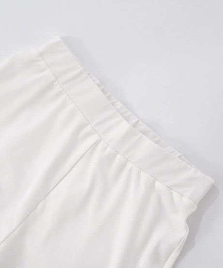 Iconic White One-Shoulder Mesh Crop Top & Biker Shorts Set – Trendy Fall Party & Vacation Statement 2-Piece Outfit