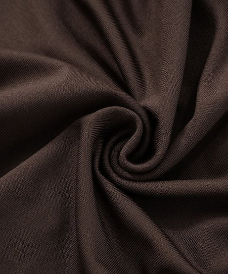 Sultry Chocolate Mesh Cutout Mini Dress - Off-Shoulder Ruched Party Dress for Fall Nights