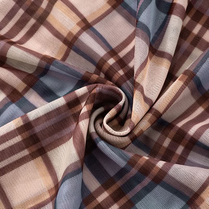 Fall Plaid Mesh Cut-Out Mini Dress - Strapless Y2K Party & Goth-Chic Style