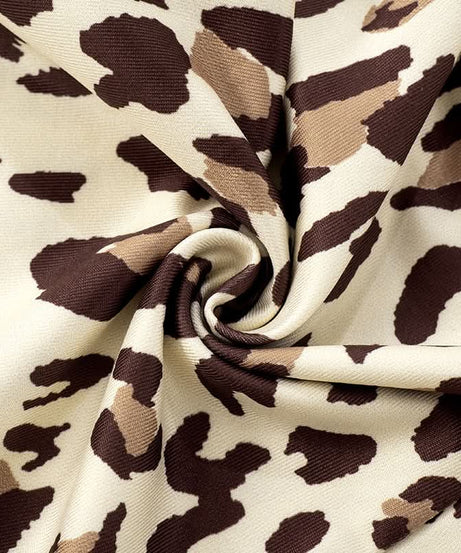 Unleash Your Wild Side: Fierce Leopard Deep V Halter Romper - Fall Party & Halloween Ready