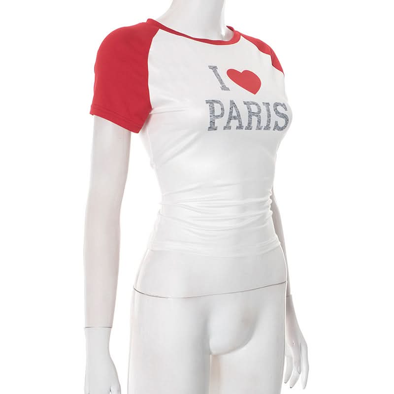 Fall Wanderlust: I ❤️ PARIS Chic Raglan Tee for Women - Cozy Comfort & European Style