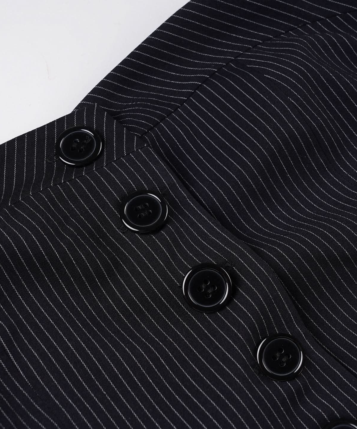 Pinstripe Strapless Corset Vest Top - Chic Fall & Holiday Statement for American Women