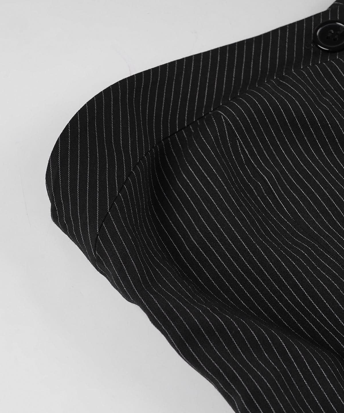 Pinstripe Strapless Corset Vest Top - Chic Fall & Holiday Statement for American Women