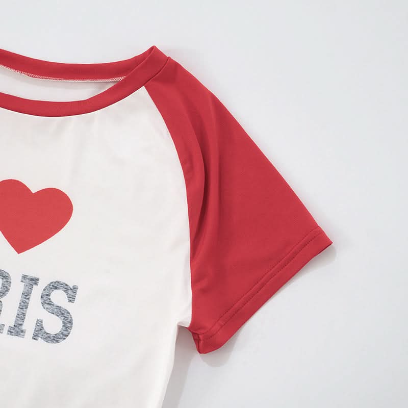 Fall Wanderlust: I ❤️ PARIS Chic Raglan Tee for Women - Cozy Comfort & European Style