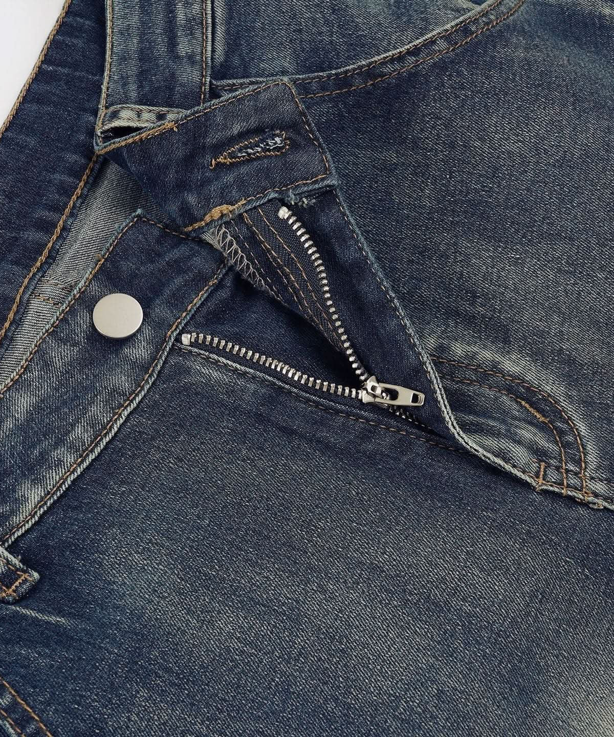 Fall Blossom High-Waist Embroidered Flare Jeans - Vintage Chic Denim for American Women