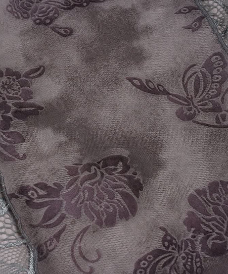 Autumn Bloom: Romantic Dusty Floral Lace Cami Top with Adjustable Tie Straps