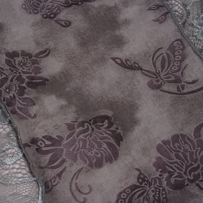 Autumn Bloom: Romantic Dusty Floral Lace Cami Top with Adjustable Tie Straps