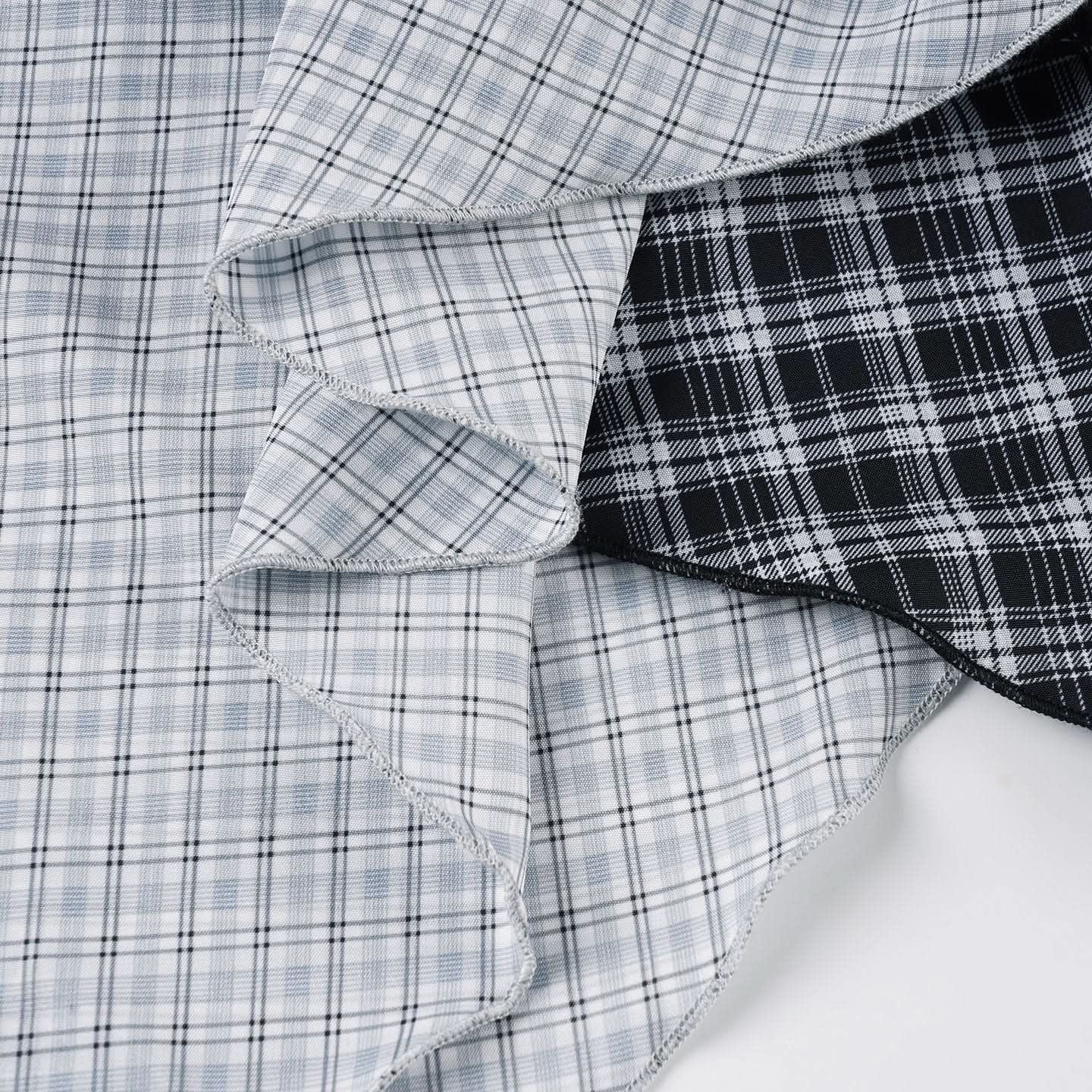 Fall Chic: Asymmetrical Plaid & Floral Patchwork Mini Skirt for Women