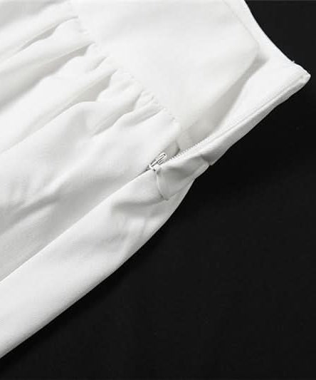 Elegant Halter High-Low Maxi Dress - Chic Black & White for Fall & Holiday Soirées