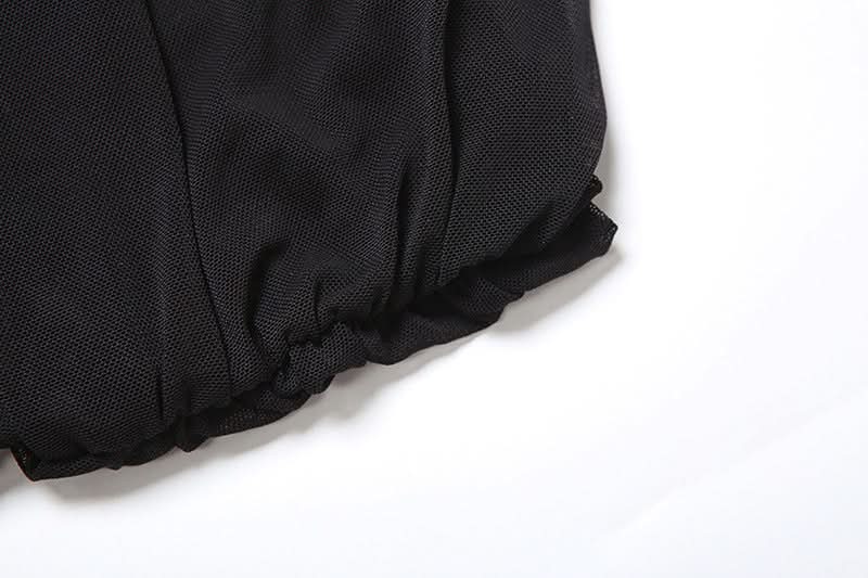 Black Beaded Halter Mesh Top: Your Iconic Fall & Holiday Party Statement Piece