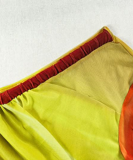 Golden Hour Glow: One-Shoulder Ombre Mesh Midi Dress - Slit & Ruched for Fall Getaways