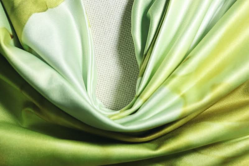 Stunning Abstract Green Halter Cowl Neck Maxi Dress - Backless Elegance for Fall & Resort