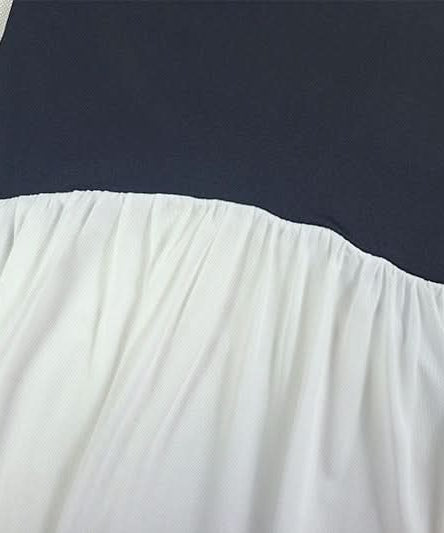 Coastal Chic Halter Maxi Dress – Two-Tone Navy & White for Resort & Fall Getaways