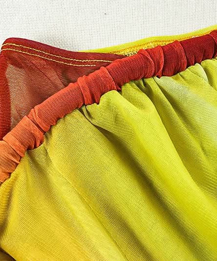 Golden Hour Glow: One-Shoulder Ombre Mesh Midi Dress - Slit & Ruched for Fall Getaways