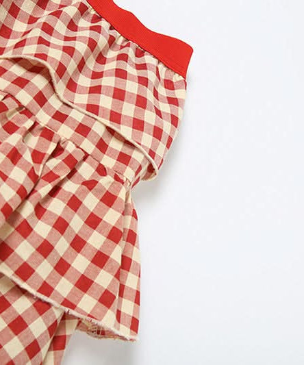 Chic Fall Gingham Ruffle Maxi Skirt - High Slit & Boho Style