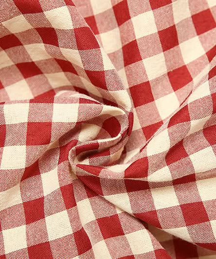 Red Gingham Ruffle Crop Top - Fall Festival & Western Chic