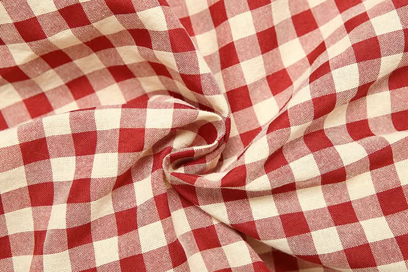 Red Gingham Ruffle Crop Top - Fall Festival & Western Chic