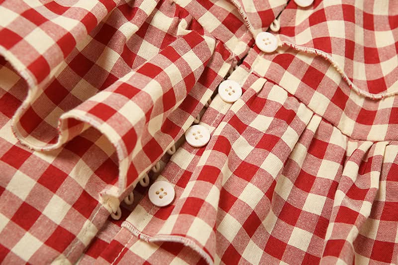 Chic Fall Gingham Ruffle Maxi Skirt - High Slit & Boho Style