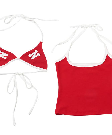 Nebraska Cornhuskers Women's Game Day Halter Tank Top - Spirit Red 'N' Apparel