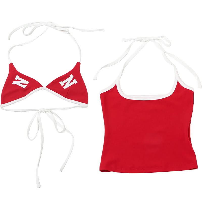 Nebraska Cornhuskers Women's Game Day Halter Tank Top - Spirit Red 'N' Apparel