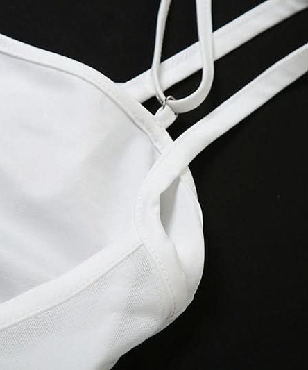 Sleek White Halter Cutout Corset Top - Your Essential for Fall Nights & Party Glam