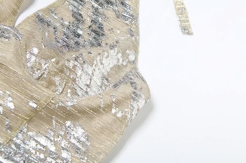 Shimmering Halter Crop Top & Mini Skirt Set | Ultimate Holiday & NYE Glam