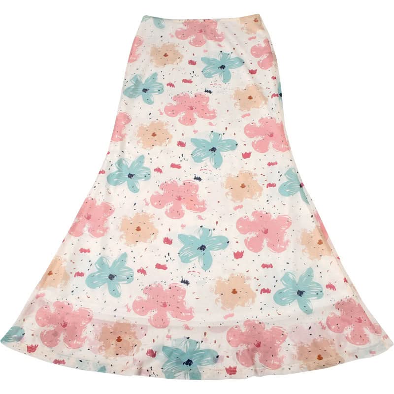 Whimsical Bloom Mesh Maxi Skirt - Effortless Fall Transition & Resort Ready