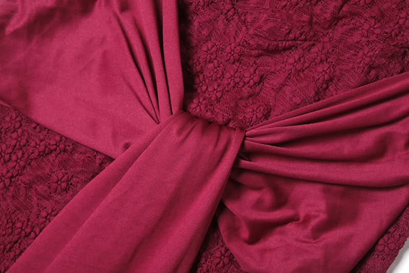 Show-Stopping Black Lace Backless Maxi Dress with Knotted Waist - Perfect for Fall & Holiday Glamour