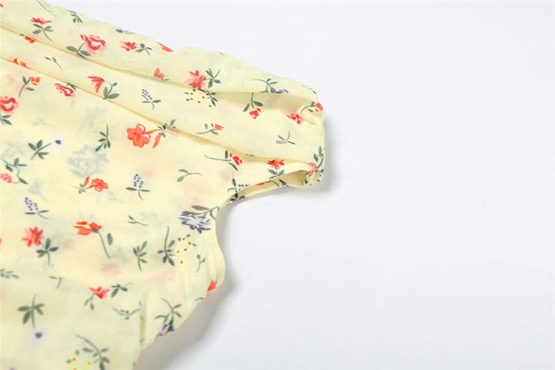 Whimsical Petal Off-Shoulder Ruched Mesh Top | Autumn Bloom Asymmetrical Ruffle