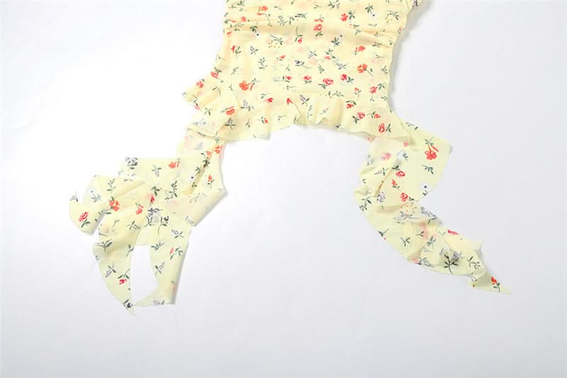 Whimsical Petal Off-Shoulder Ruched Mesh Top | Autumn Bloom Asymmetrical Ruffle