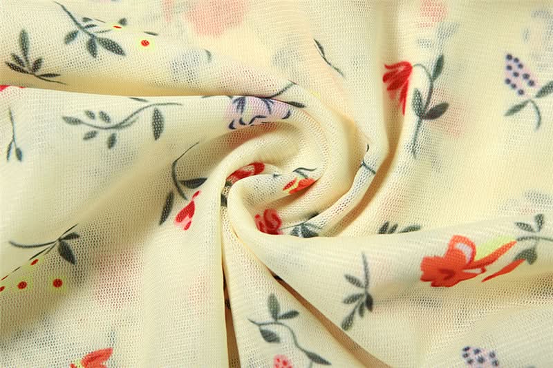 Whimsical Petal Off-Shoulder Ruched Mesh Top | Autumn Bloom Asymmetrical Ruffle