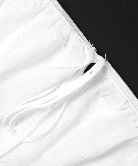 “Golden Hour Glow” Off-Shoulder Ruffle Mesh Crop Top | Women's Chic Fall Getaway & Resort Essential