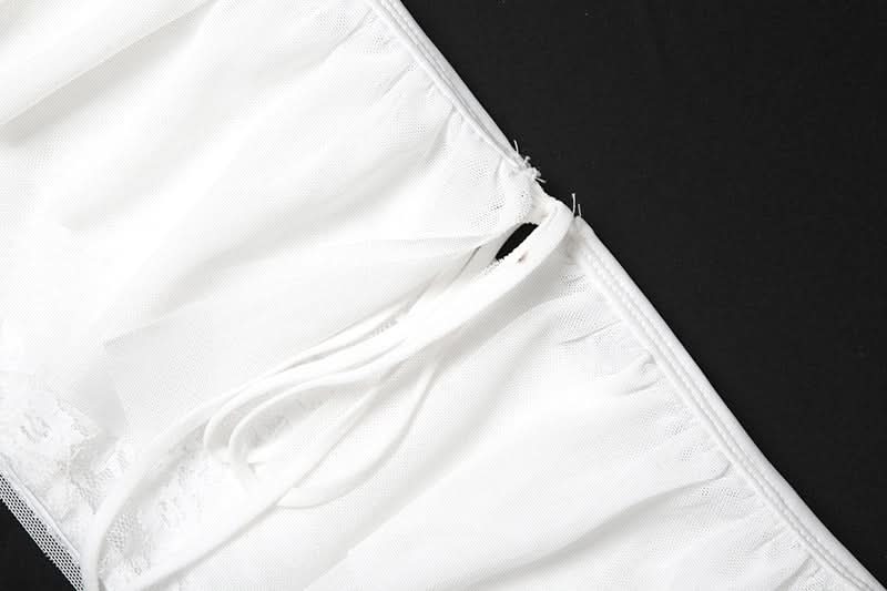 “Golden Hour Glow” Off-Shoulder Ruffle Mesh Crop Top | Women's Chic Fall Getaway & Resort Essential