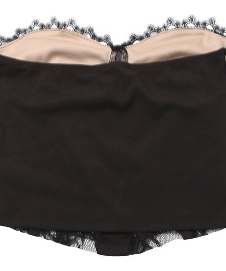 Sultry Black Lace Corset Top | Strapless Sweetheart Bustier for Fall Nights, Halloween & Holiday Parties