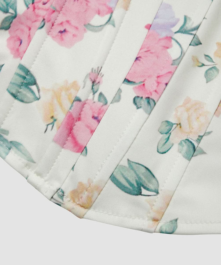 Autumn Rose Sweetheart Corset Top - Chic Floral & Flattering for Fall