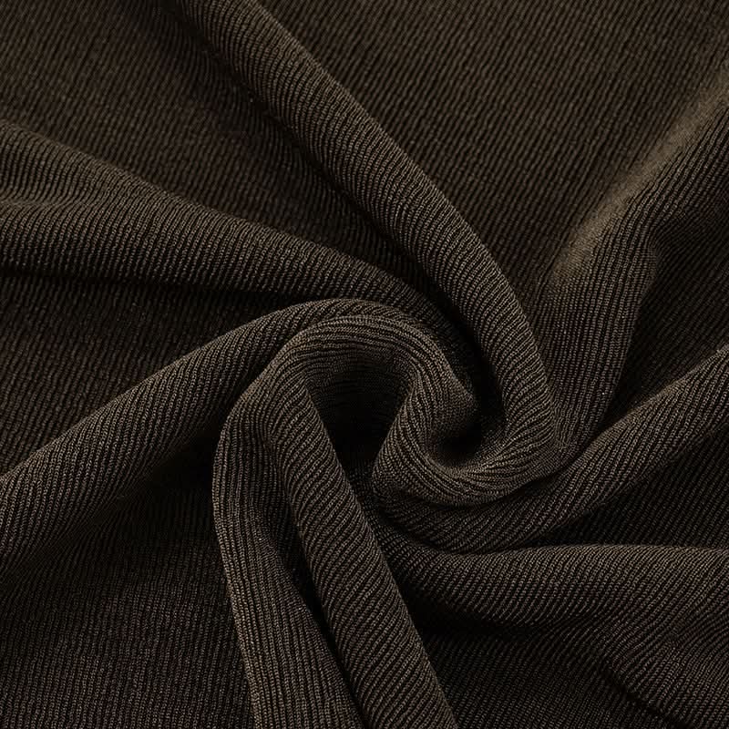 Effortless Glamour: Black Ruched Chain-Link Maxi Dress for Fall & Holiday Nights