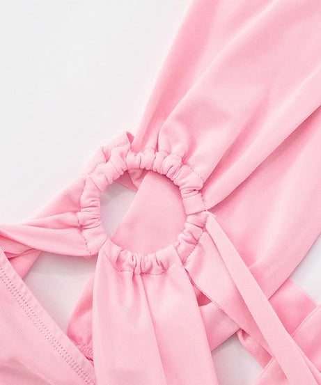 Red Hot Plunge & O-Ring Cutout Ruched Mini Dress - Your Daring Holiday Party & NYE Statement