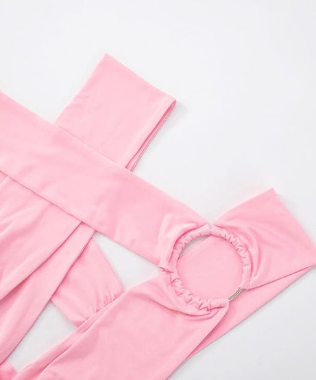 Red Hot Plunge & O-Ring Cutout Ruched Mini Dress - Your Daring Holiday Party & NYE Statement