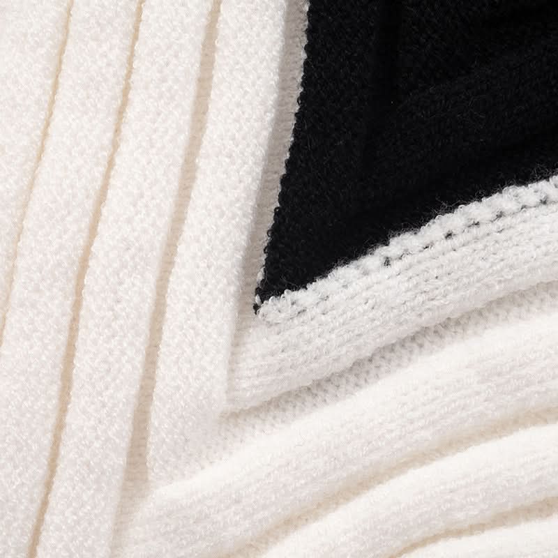 Chic Black & White Asymmetrical One-Shoulder Mini Dress | Fall & Holiday Party Ready