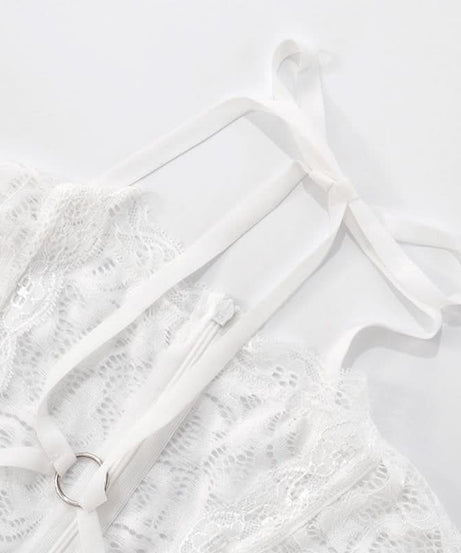 Sultry Sheer Lace O-Ring Jumpsuit - Elevate Your Fall Party & Night Out Style