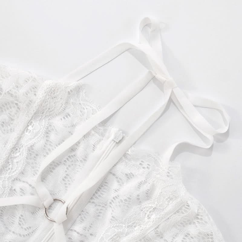 Sultry Sheer Lace O-Ring Jumpsuit - Elevate Your Fall Party & Night Out Style