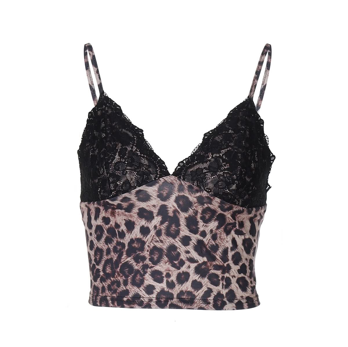 Untamed Style: Leopard Print Lace Trim Cami Top | Essential Fall Layering & Night Out Staple