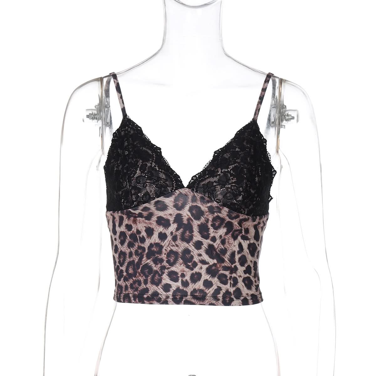 Untamed Style: Leopard Print Lace Trim Cami Top | Essential Fall Layering & Night Out Staple