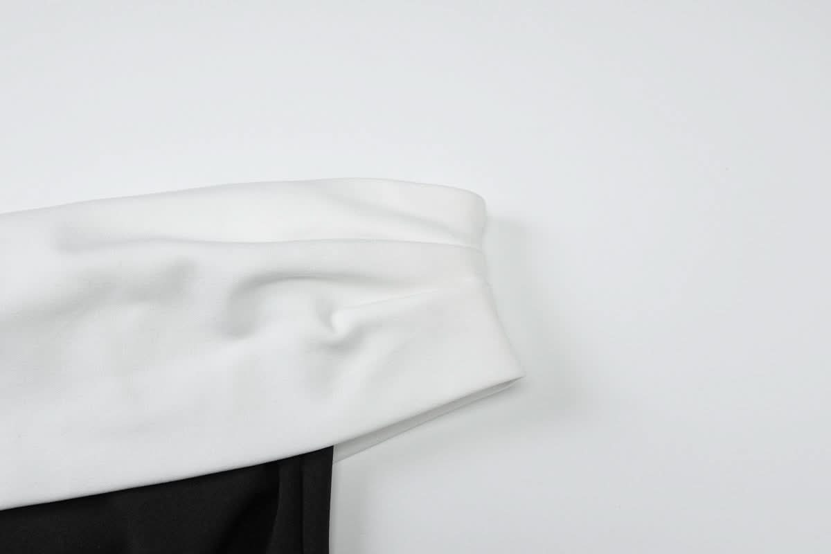 Glamourous Off-Shoulder Black & White Maxi Dress | Perfect for Holiday Parties & Galas