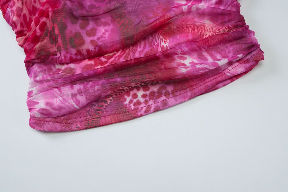 Electric Pink Leopard Halter Crop Top: Your Ultimate Statement for Fall Parties & Nights Out