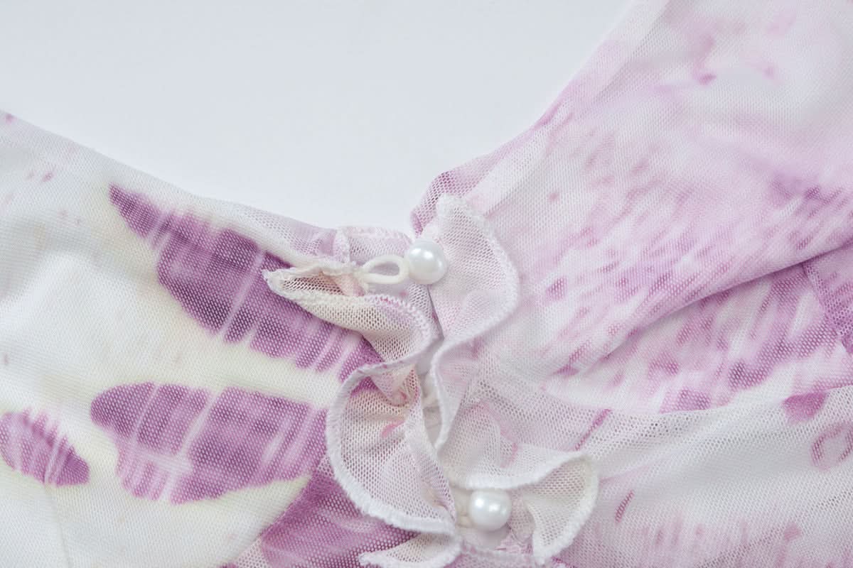 Purple Bloom Halter Crop Top & Maxi Skirt Set - Your Chic Vacation Escape