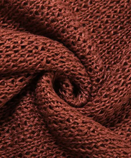 Terracotta Sheer Knit Maxi Dress - Daring Cut-Outs for Resort & Fall Escapes