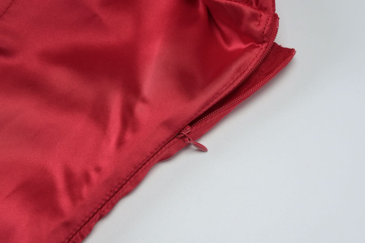 Glamorous Red Satin Strapless Maxi Gown - Holiday Party & Fall Gala Ready